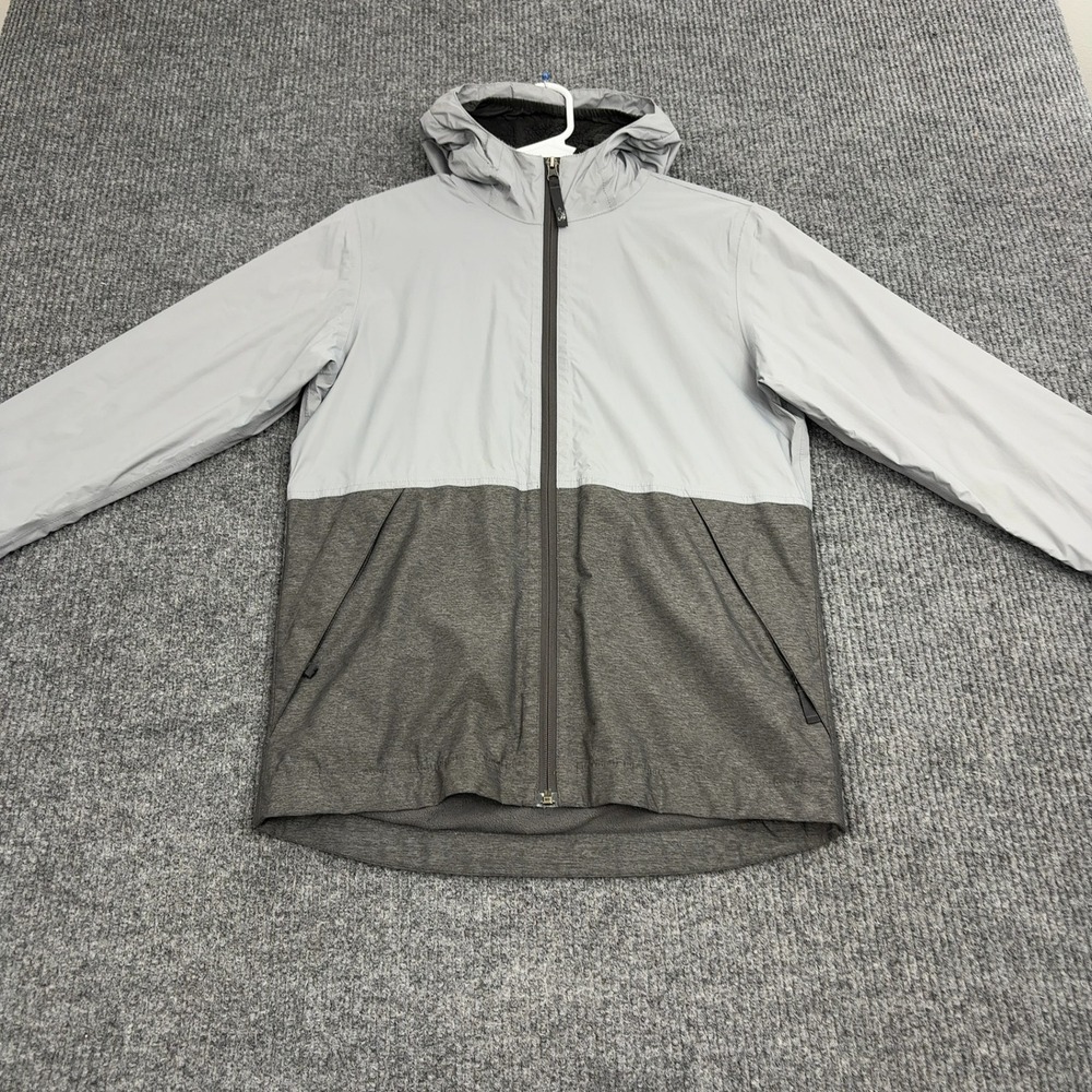 The North‎ Face Jacket Boys L Gray Nylon Colorblock Hooded Fleece Lined Gorpcore